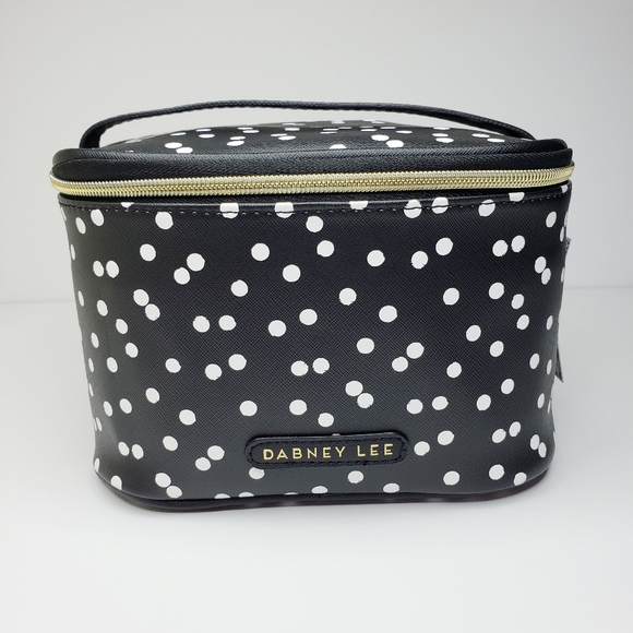 Dabney Lee Handbags - Dabney Lee Black and White Polka Dot Makeup Bag